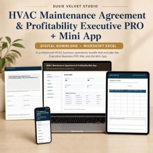 HVAC maintenance agreement system with Executive Business PRO files and Mini App