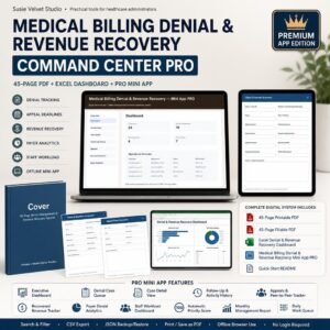 Medical billing denial tracker PRO Mini App executive dashboard