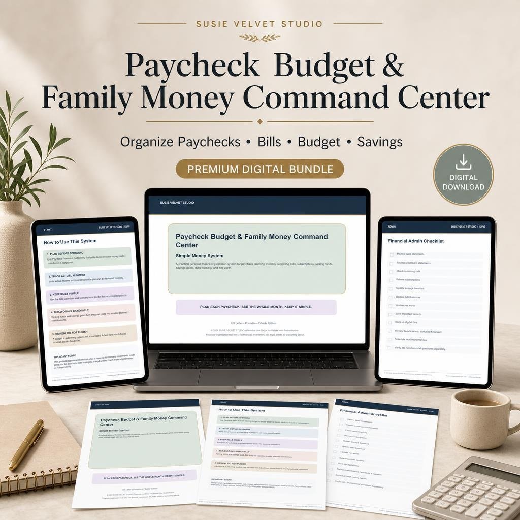 Household money planner for individuals, couples, parents, and families
