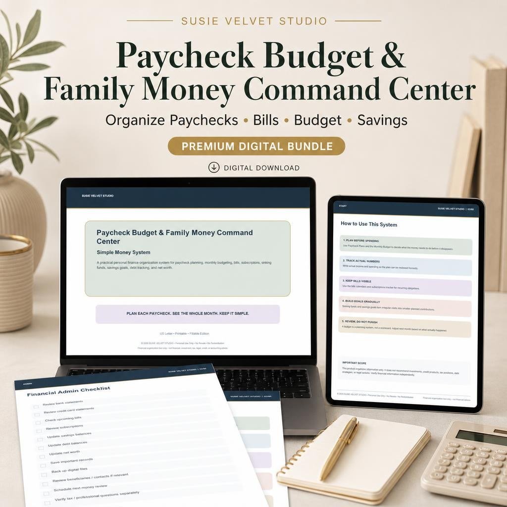 Household money planner for individuals, couples, parents, and families