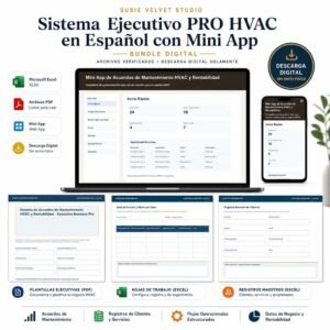 Sistema de acuerdo de mantenimiento HVAC en español con Mini App